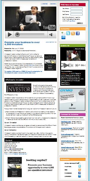 profile page sample1 Topic Centres inc. Profile Page, Reporting and Email Promotion
