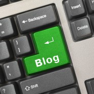 Computer keyboard with key Blog