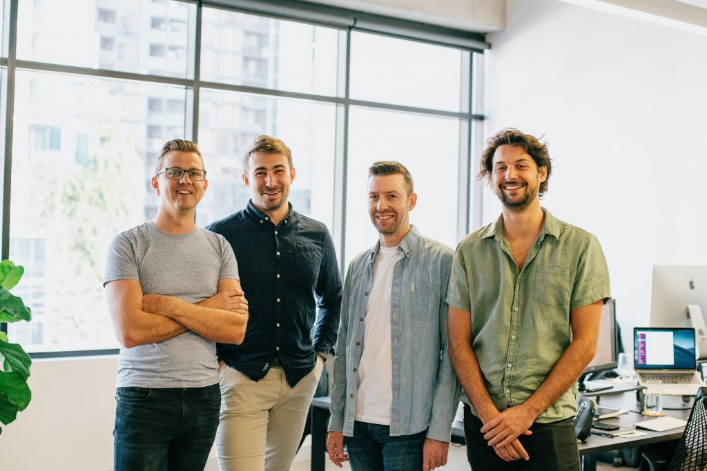 Wrappt founders: Chris Osborne, Nick James, David Steel and Ryan Miller
